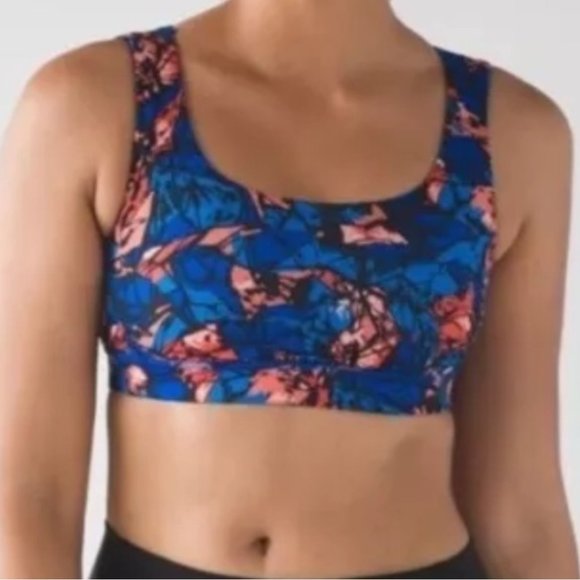 lululemon athletica Other - Lululemon Energy Bra (Exhale) Mini Paint Storm Harbor Blue Multi - Size 4
